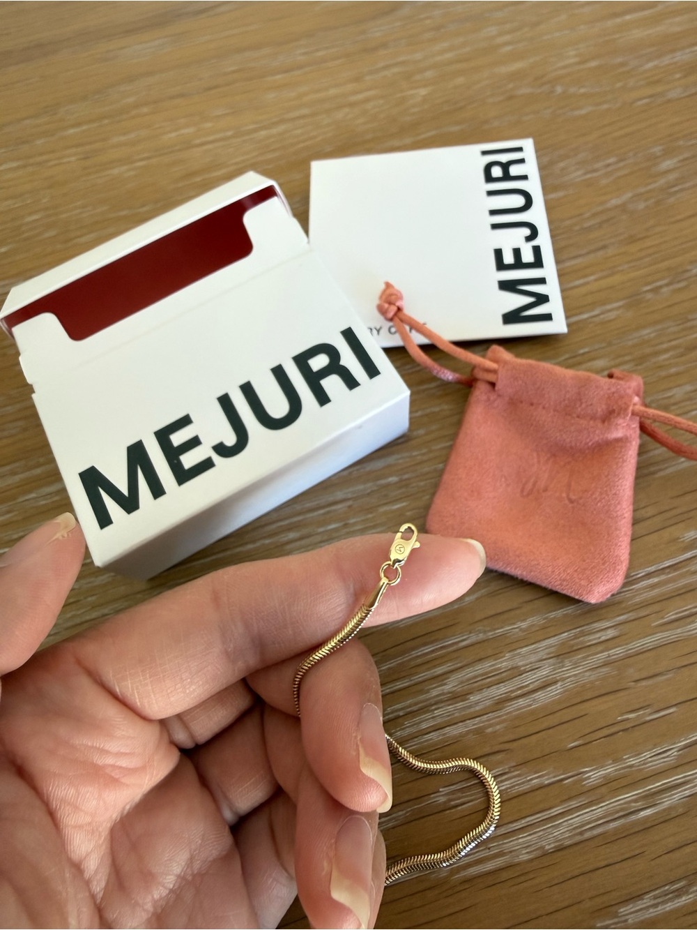 Mejuri 14K Cobra Bracelet - Picture 7 of 9